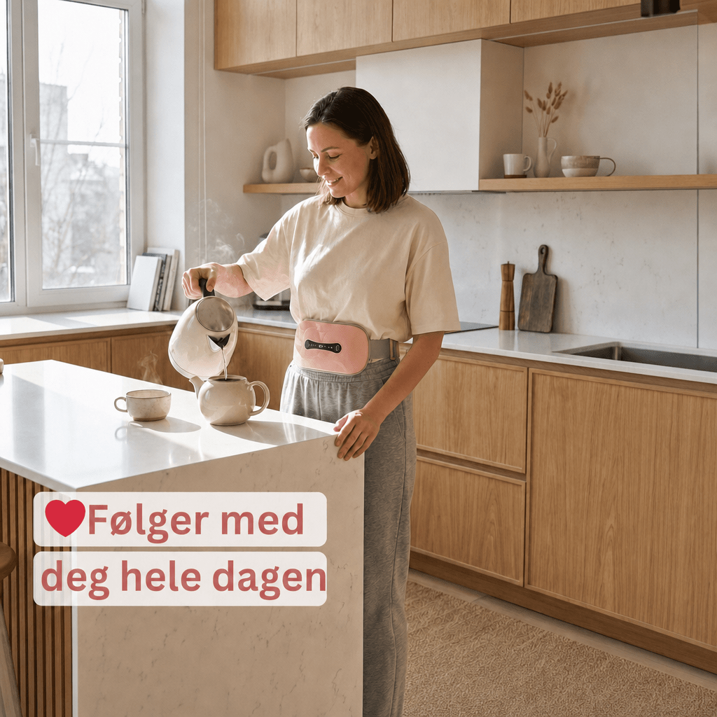 Smertelindrende varmepute, periodevarmebelte og massasjeapparat for menstruasjonskramper med 3 varmenivåer og 3 massasjemetoder for kvinner - AVABeauty.no